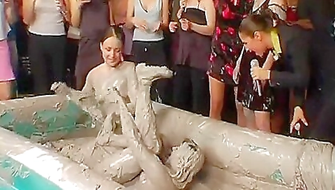 Sexy blonde dyke dent fucks with a dildo